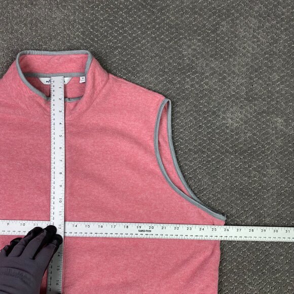 Peter Millar Thermal Micro Fleece Vest Men's XL Cape Red Full Zip Golf hiking - Picture 8 of 11